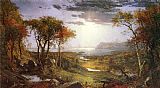 Hudson Canvas Paintings - Herbst am Hudson River